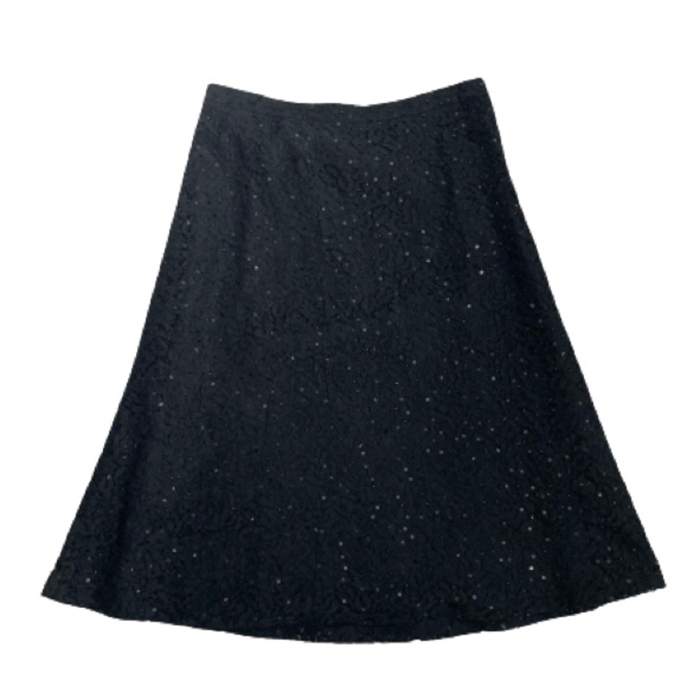 Michael Kors Black Embellished A line Skirt Size 2